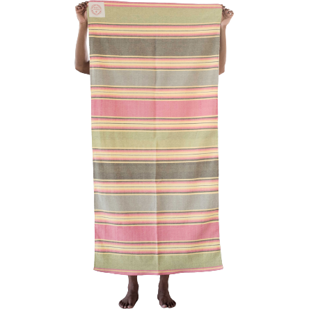 Original Madras Trading Co. Misc Accessories One Size Beach Mat Multi, Pastel Green / Tan Stripe