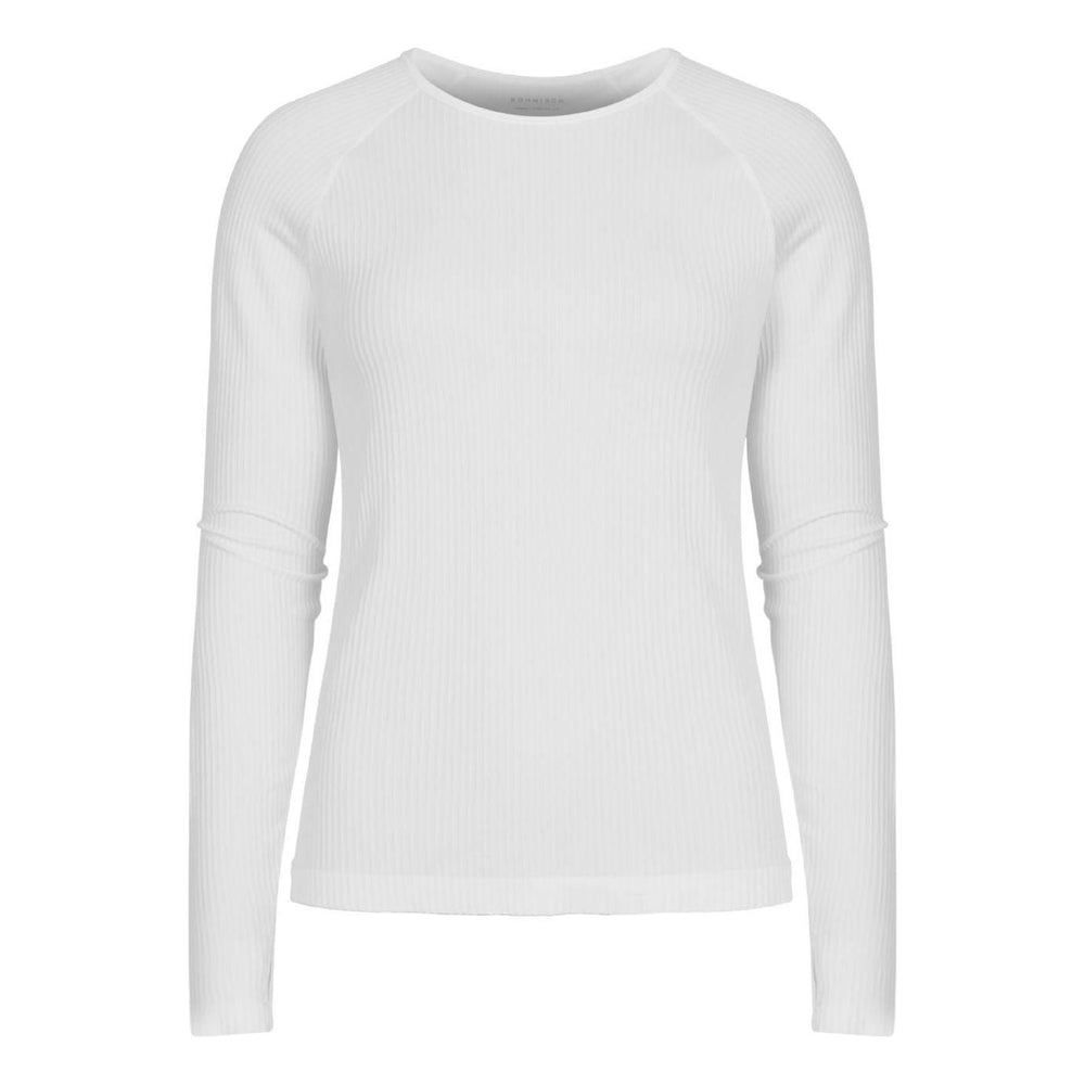 Rohnisch W L/S TShirt Seamless Soft Rib Long Sleeve, White