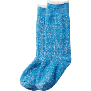 RoToTo Socks Double Face Crew Socks, Blue