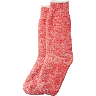 RoToTo Socks Double Face Crew Socks, Red