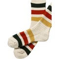 RoToTo Socks Park Stripe Crew Socks, White Stripes