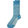 RoToTo Socks Rain Drop Crew Socks, Blue Pattern