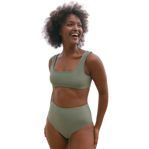 September Swim W Swimsuit Eden Top, Army