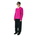 Seven Gauge fw23 U Sweater V Neck Sweater, Fuscia