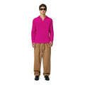 Seven Gauge fw23 U Sweater Wool Polo, Fuscia