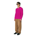 Seven Gauge fw23 U Sweater Wool Polo, Fuscia