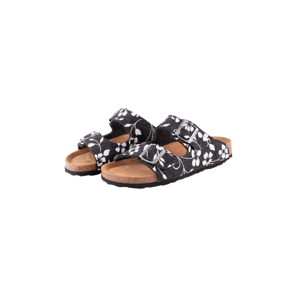 Shepherd of Sweden W Sandals Mathilda Slipper, Flower Black