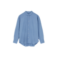 The Classic Chetna Cotton Shirt by Aiayu, designed in light blue and made from GOTS-certified organic cotton, showcases long sleeves and a classic collar. Set against a plain white background, this shirt merges timeless style with eco-friendly charm.