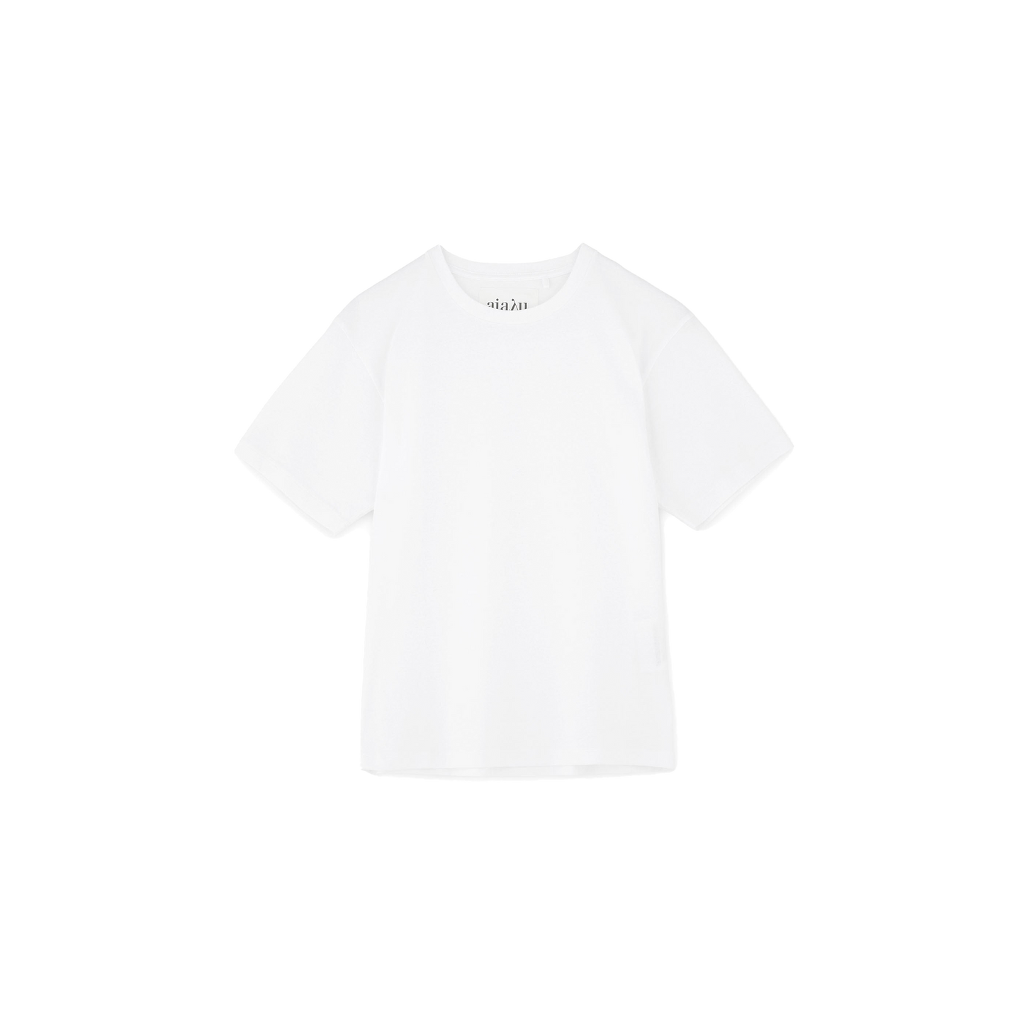 Set against a black backdrop, the SS Cotton Tee by Aiayu highlights the enduring charm of organic cotton. As a GOTS-certified garment, it offers both comfort and sustainability, making it an excellent option for individuals who value fashion and environmental consciousness.