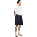 Universal Works M Casual Shorts Pleated Track Short Paper Touch Cotton, Dark Navy