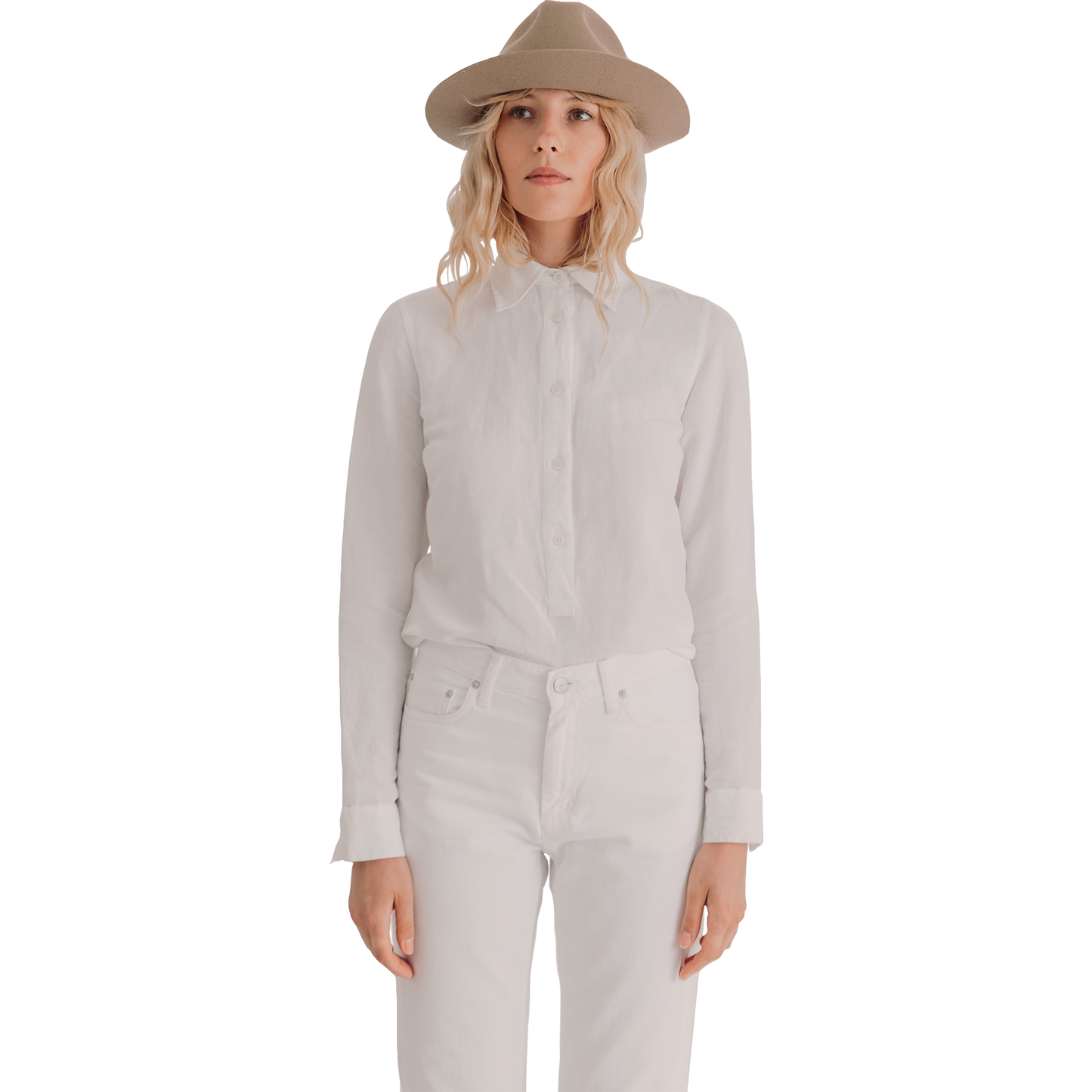 Westerlind W Shirting Women's Active Linen Pullover Shirt, White