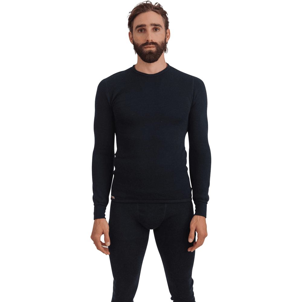 Woolpower M Base Layer 200g Crewneck Sweater, Navy