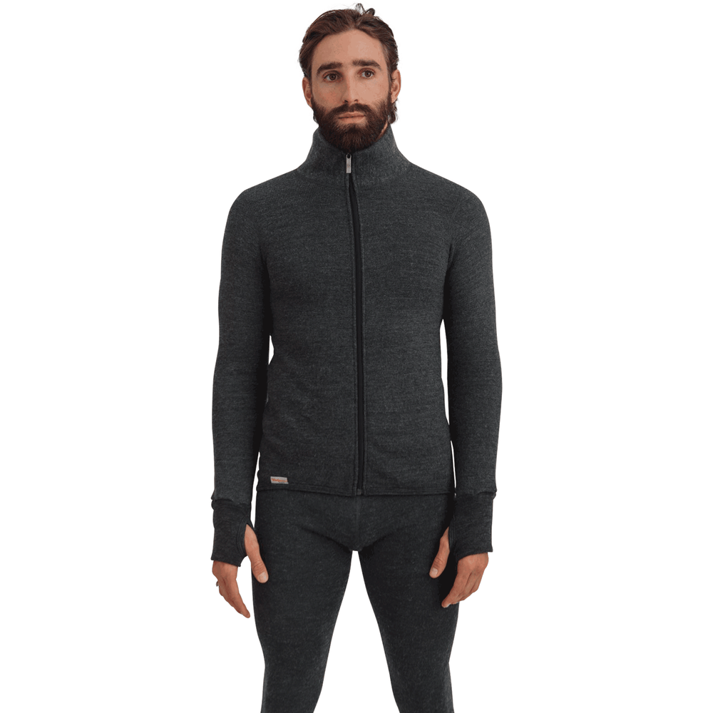 Woolpower M Base Layer 400g Full Zip Jacket, Grey