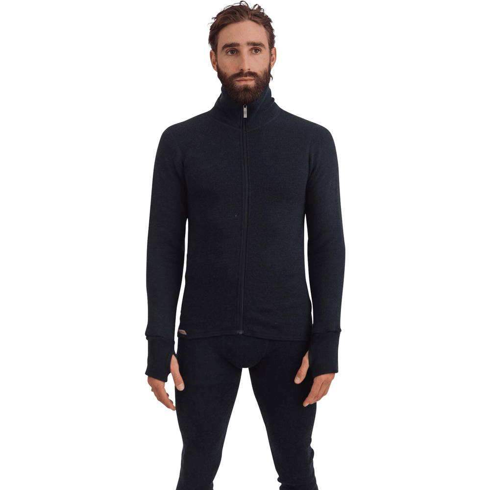 Woolpower M Base Layer 400g Full Zip Jacket, Navy